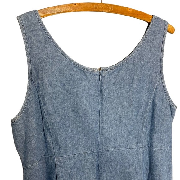 Vintage / Robbie Bee Denim / Jean Sleeveless Mini Dress Size 14 - Picture 5 of 6